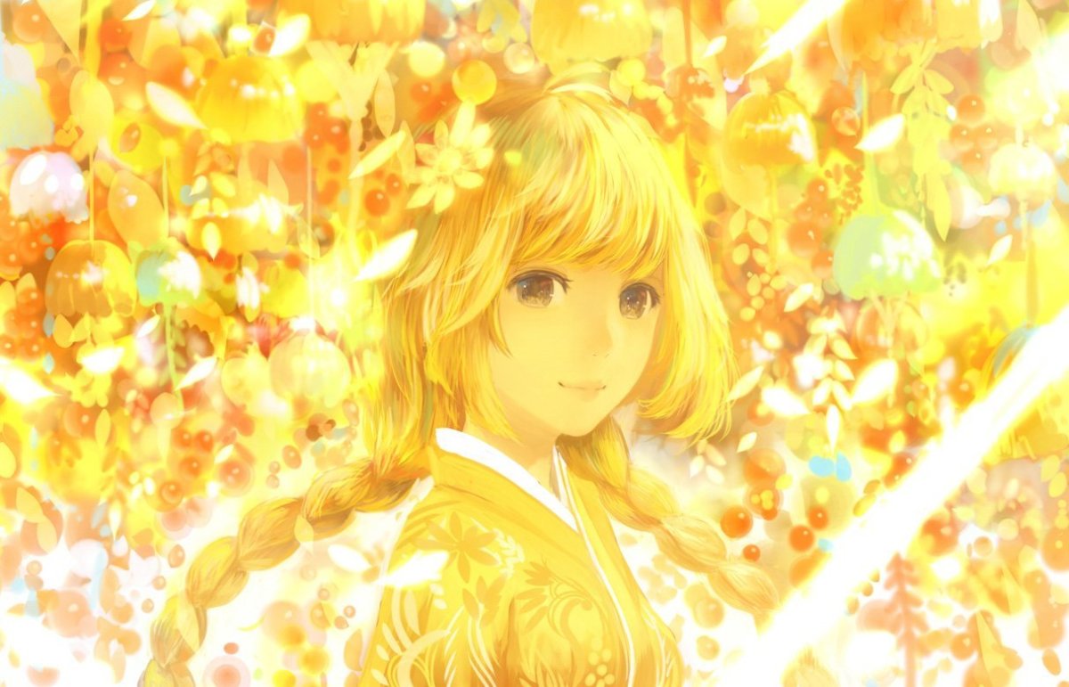 Девочка солнце аниме