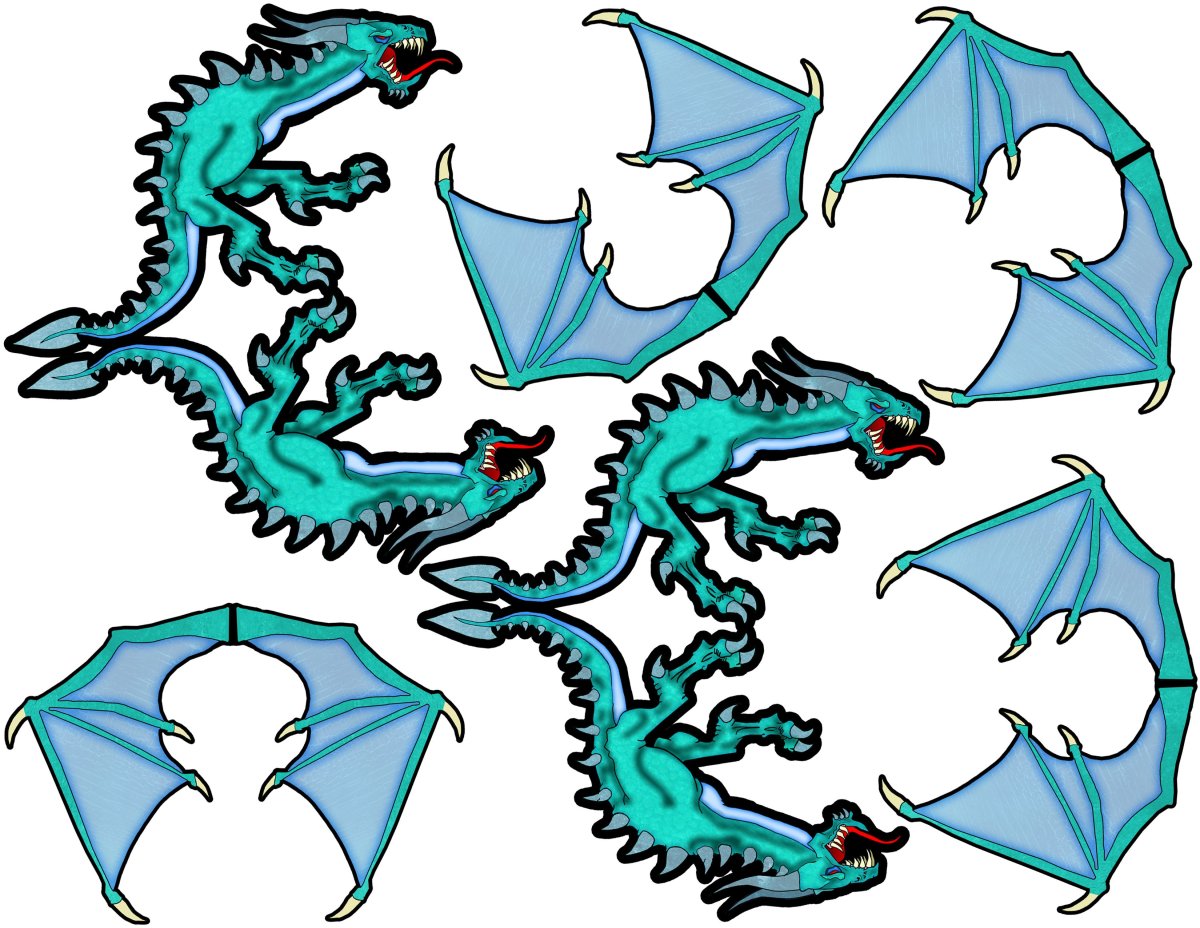 Бумажные драконы на руку