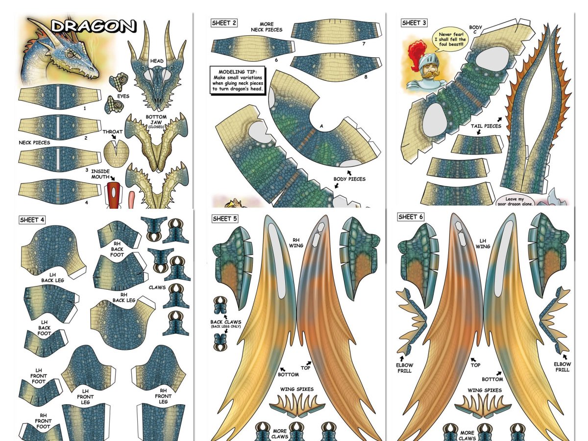 Пейперкрафт дракон