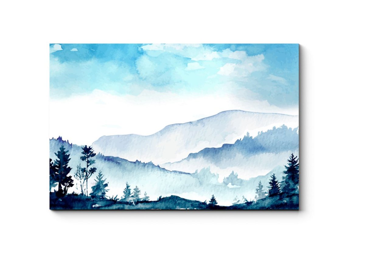 Горы акварелью