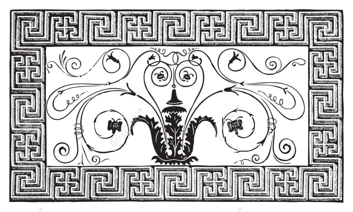 Орнамент Меандр бордюр