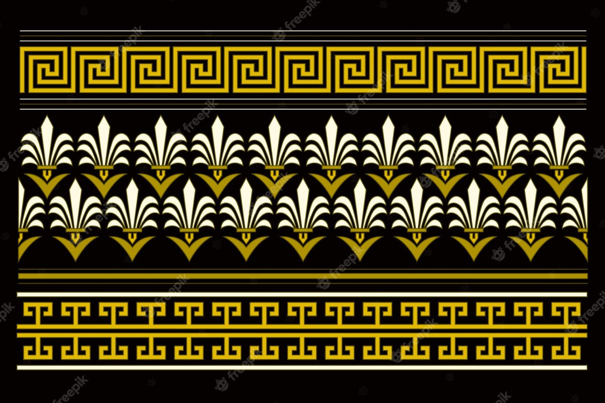 Древнегреческий орнамент Меандр круговой