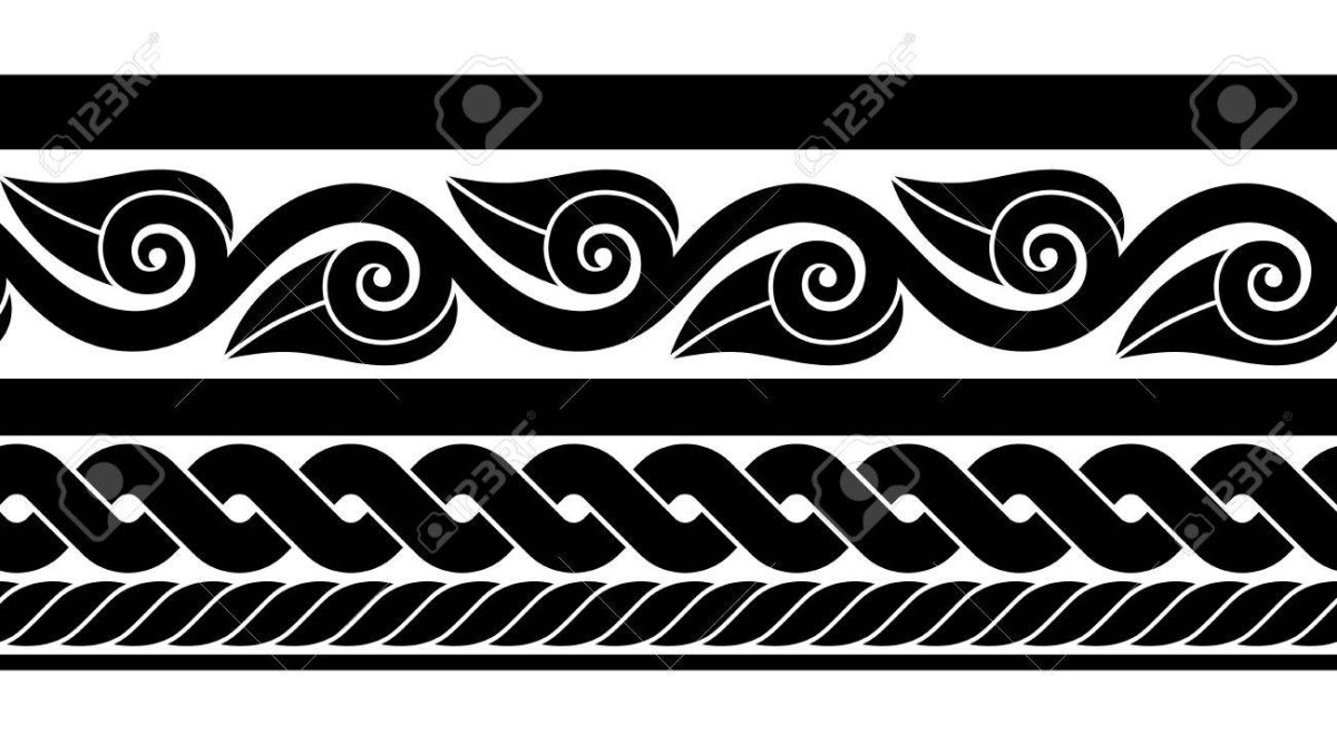 Греческий узор Меандр золотой