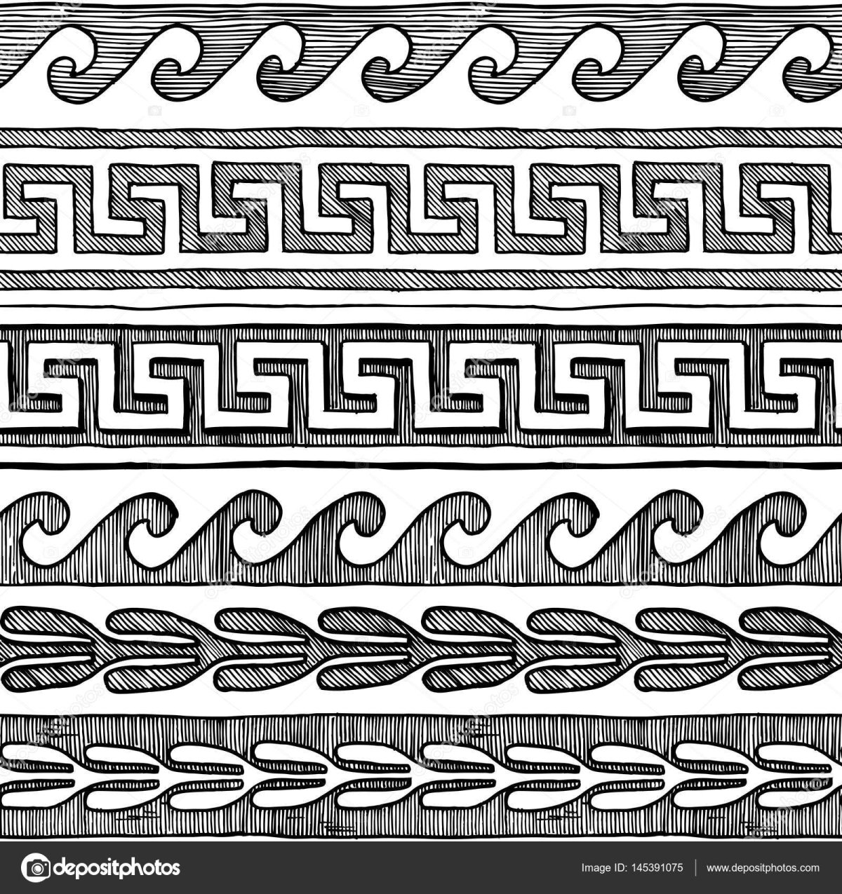 Орнаменты древнего Египта Меандр