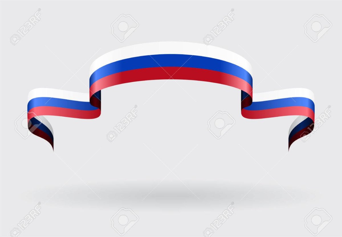 Российский флаг лента вектор