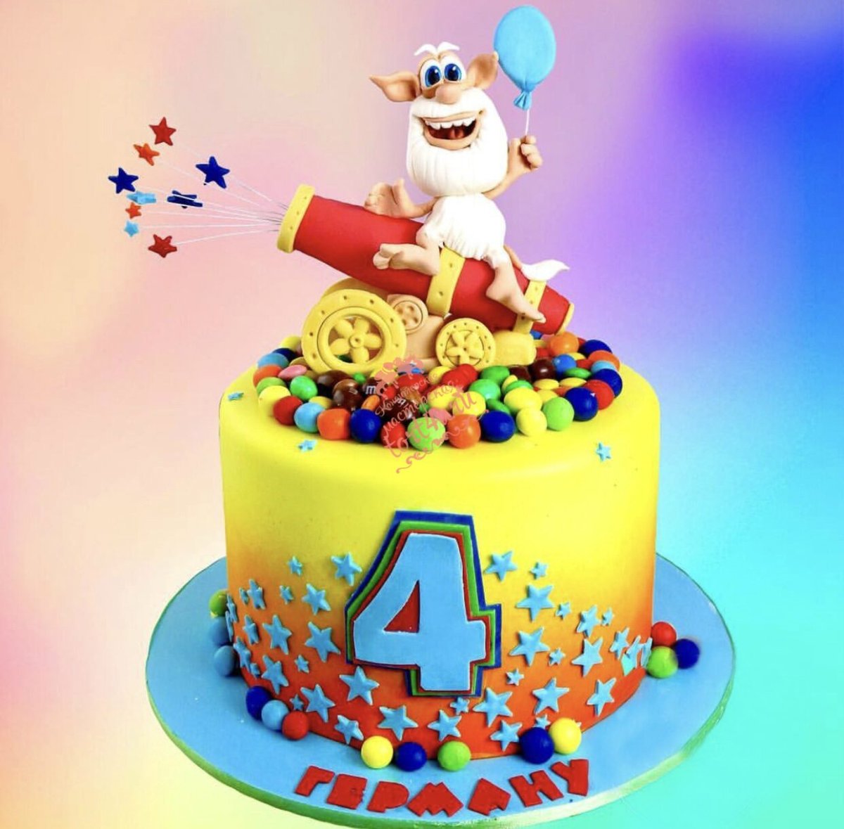 Торт на годик с Бубой