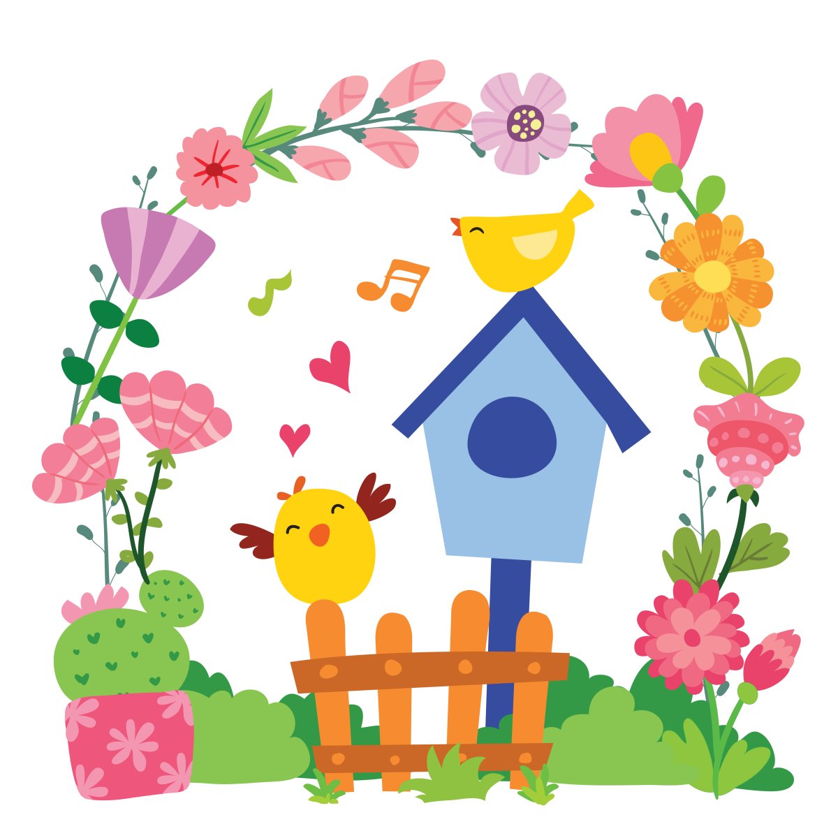 Фон для аппликации скворечник