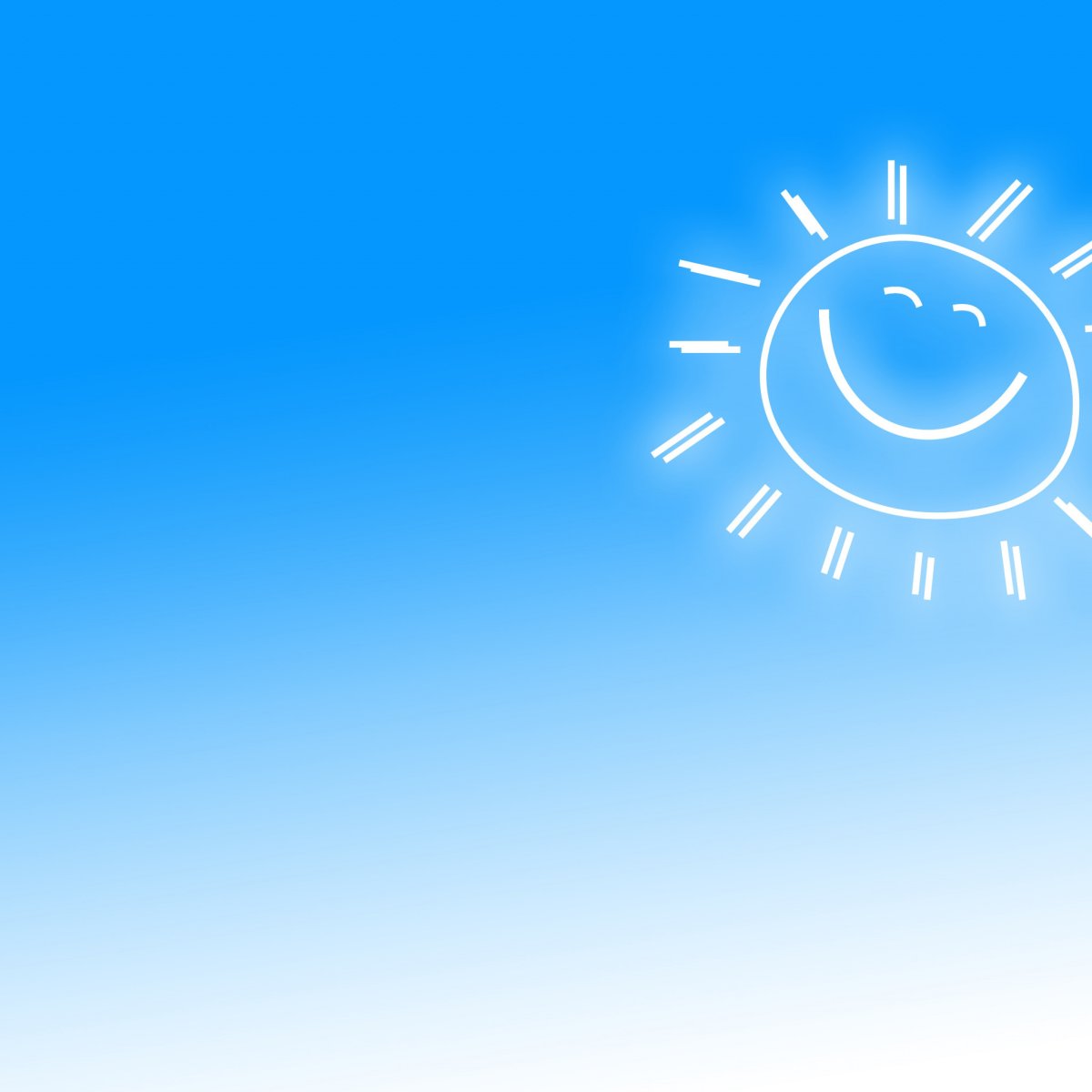 Солнышко для детей на голубом фоне