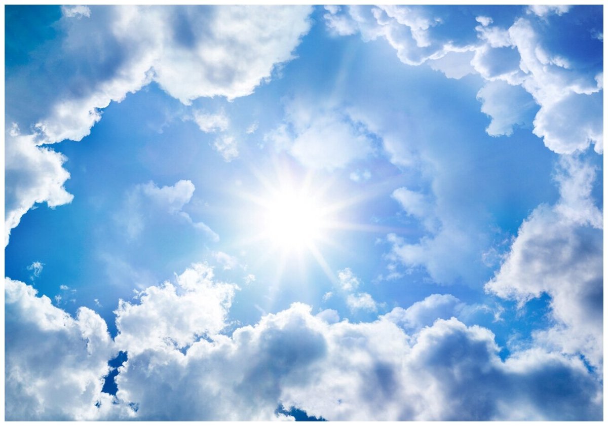 Голубое небо и солнце