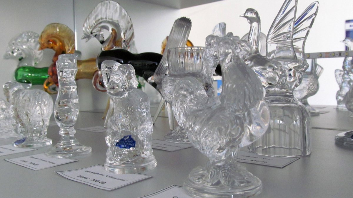 Гусь Хрустальный мастера стеклодувы