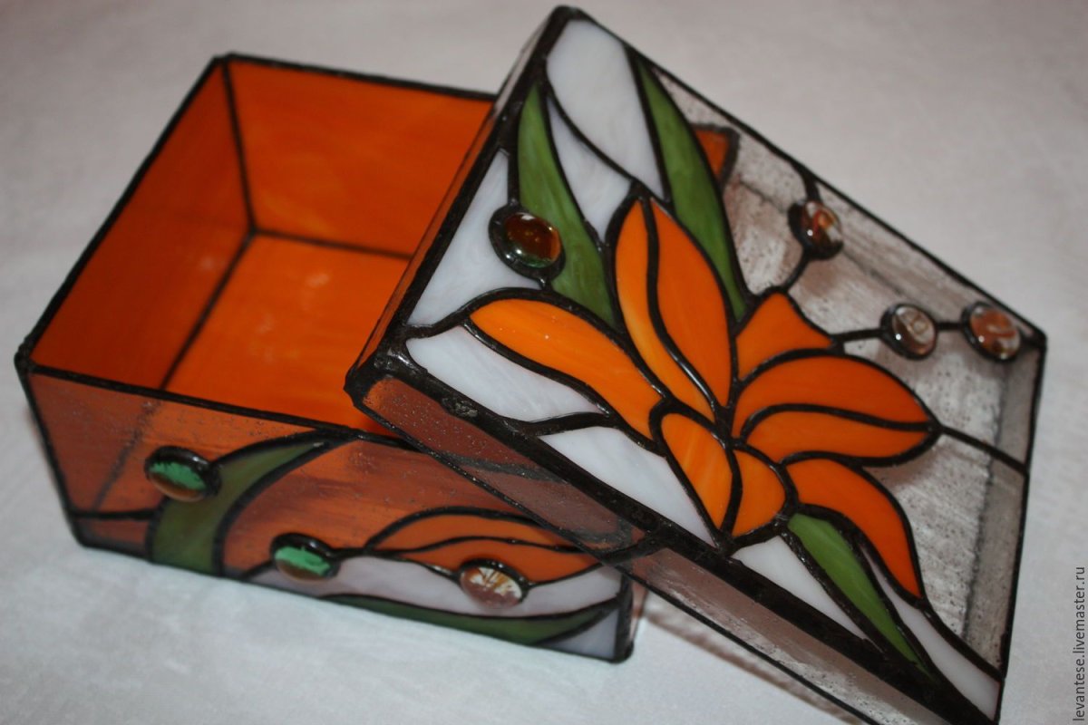 Шкатулка витраж Тиффани