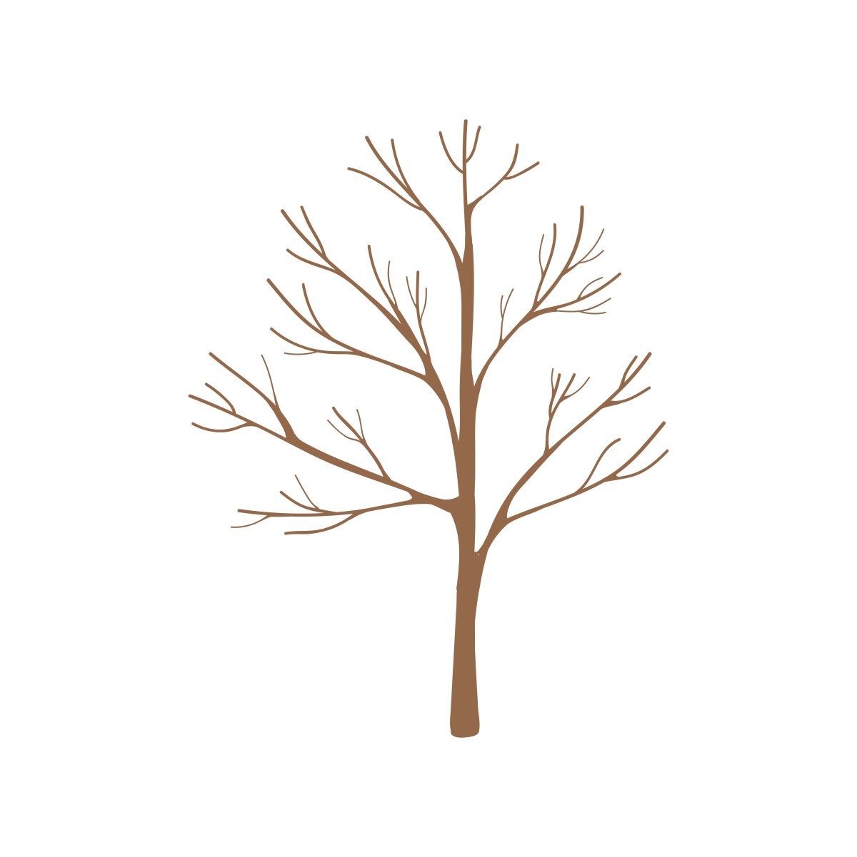 Силуэт дерева зимой для детей