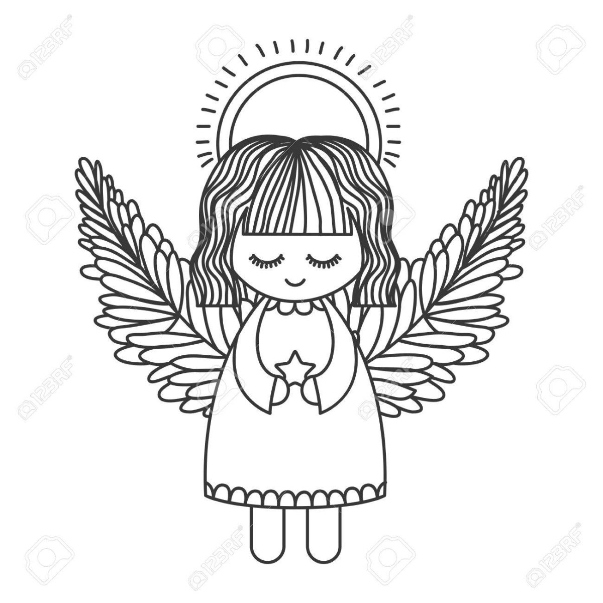 Рождественский ангел вектор