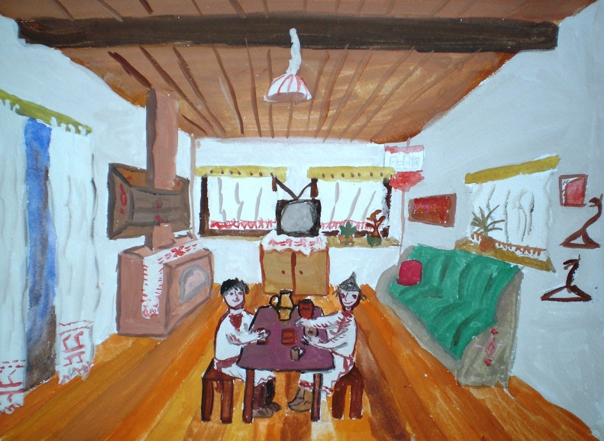 Русская изба внутри убранство