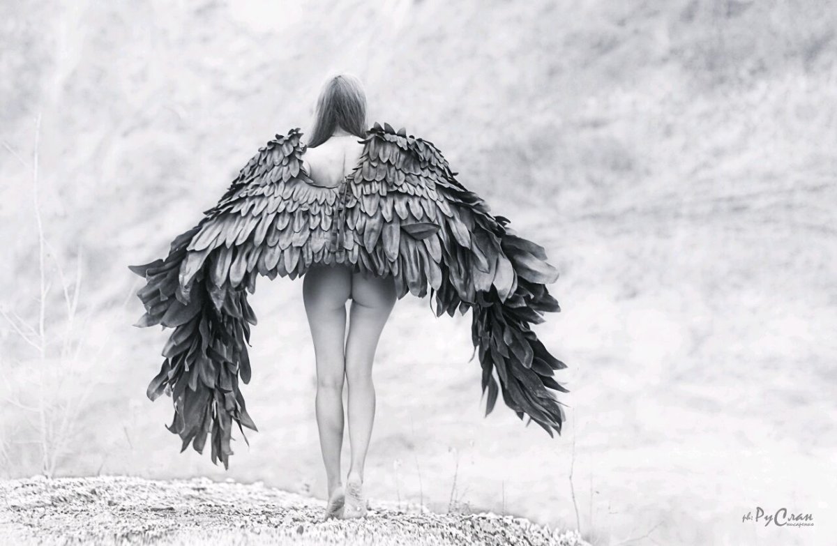 Ангелочек тату эскиз