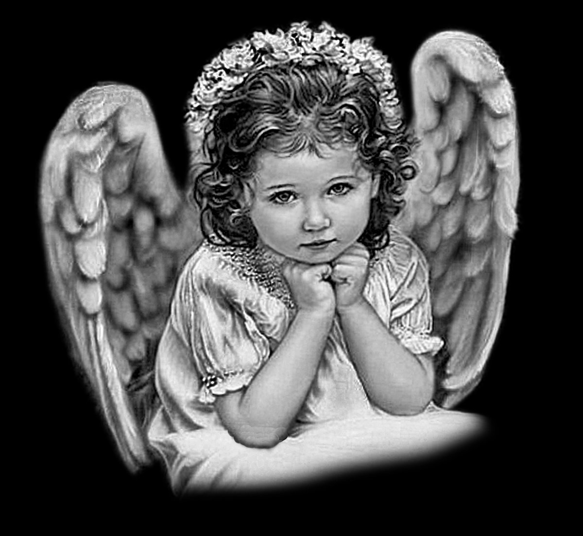 Ангел черно белый