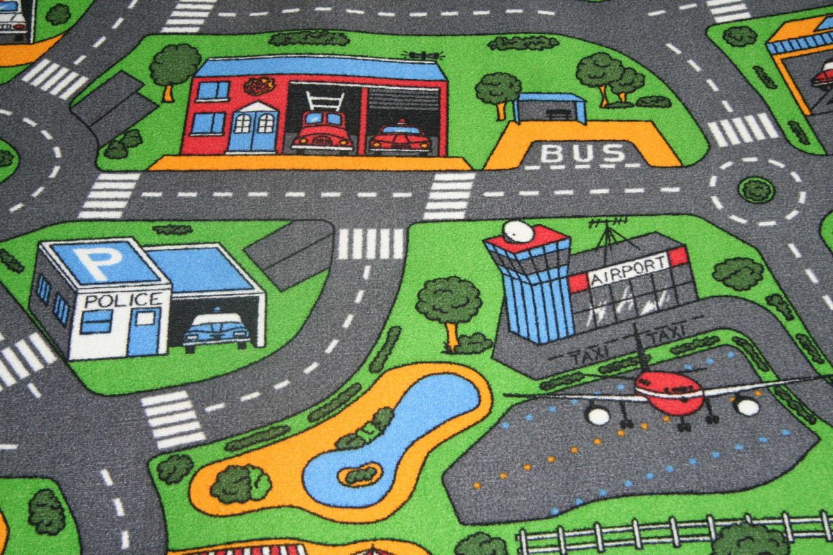 Коврик с дорожками для машинок