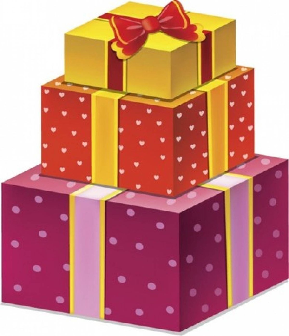 Разноцветные подарочные коробки