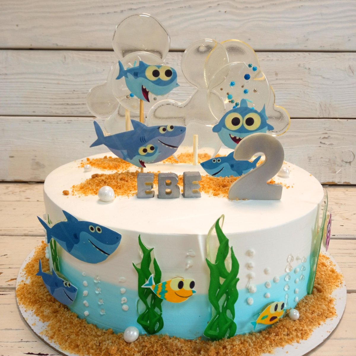 Торт акула 3д