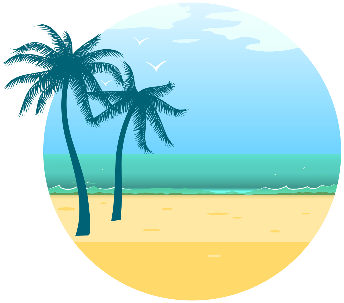 Нарисованный пляж