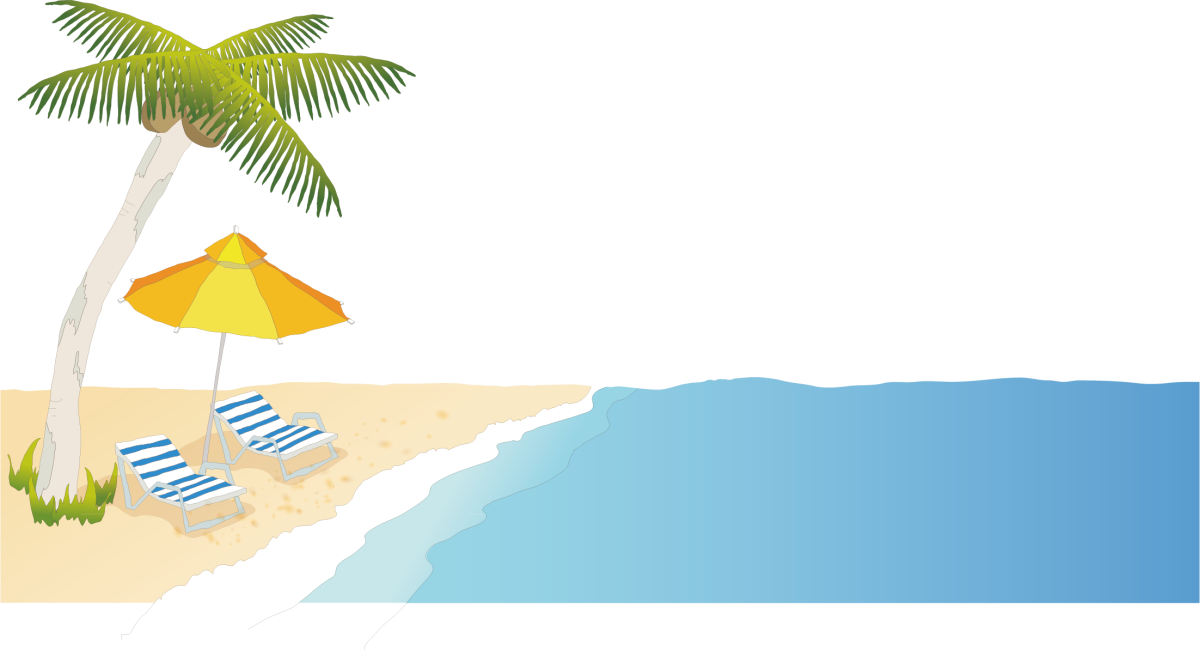 Пляж на прозрачном фоне