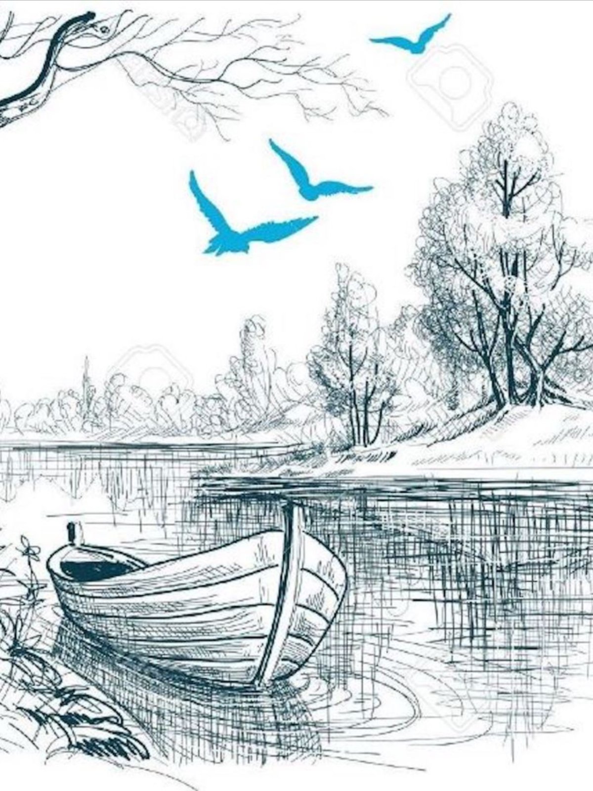 Природа карандашом