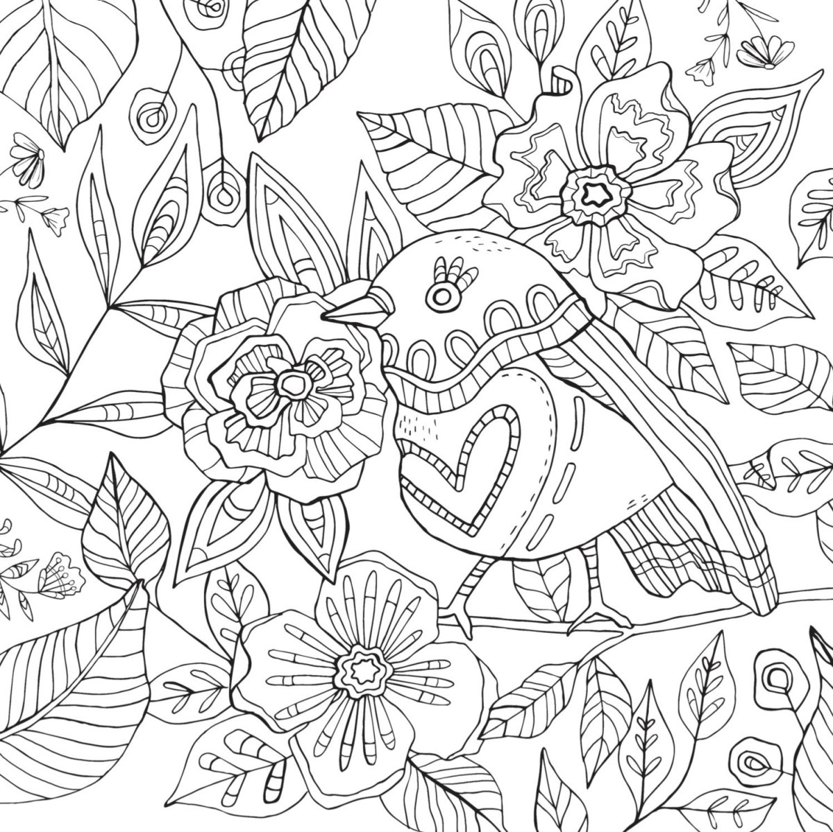 Раскраска антистресс АРТФОРМАТ Цветущий сад