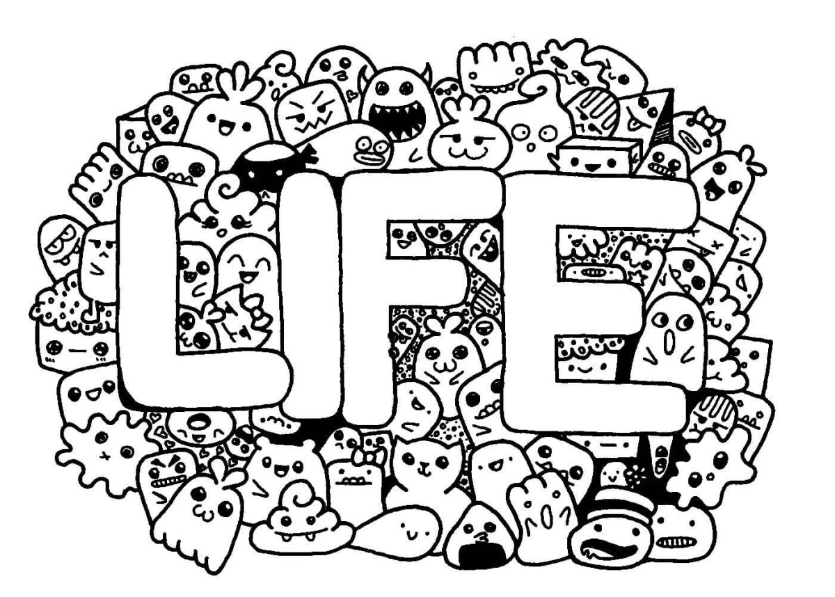 Дудлы раскраска