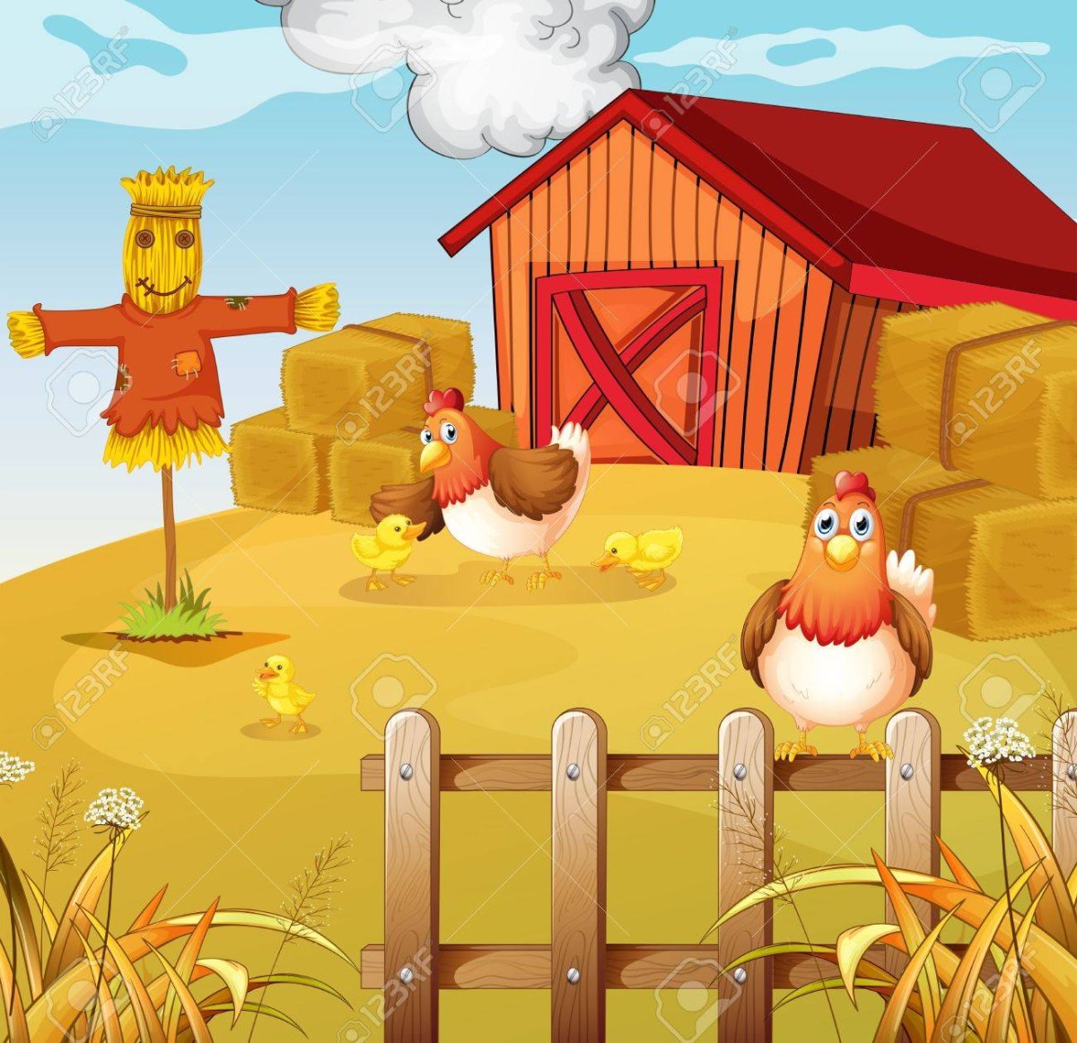 Курятник рисунок