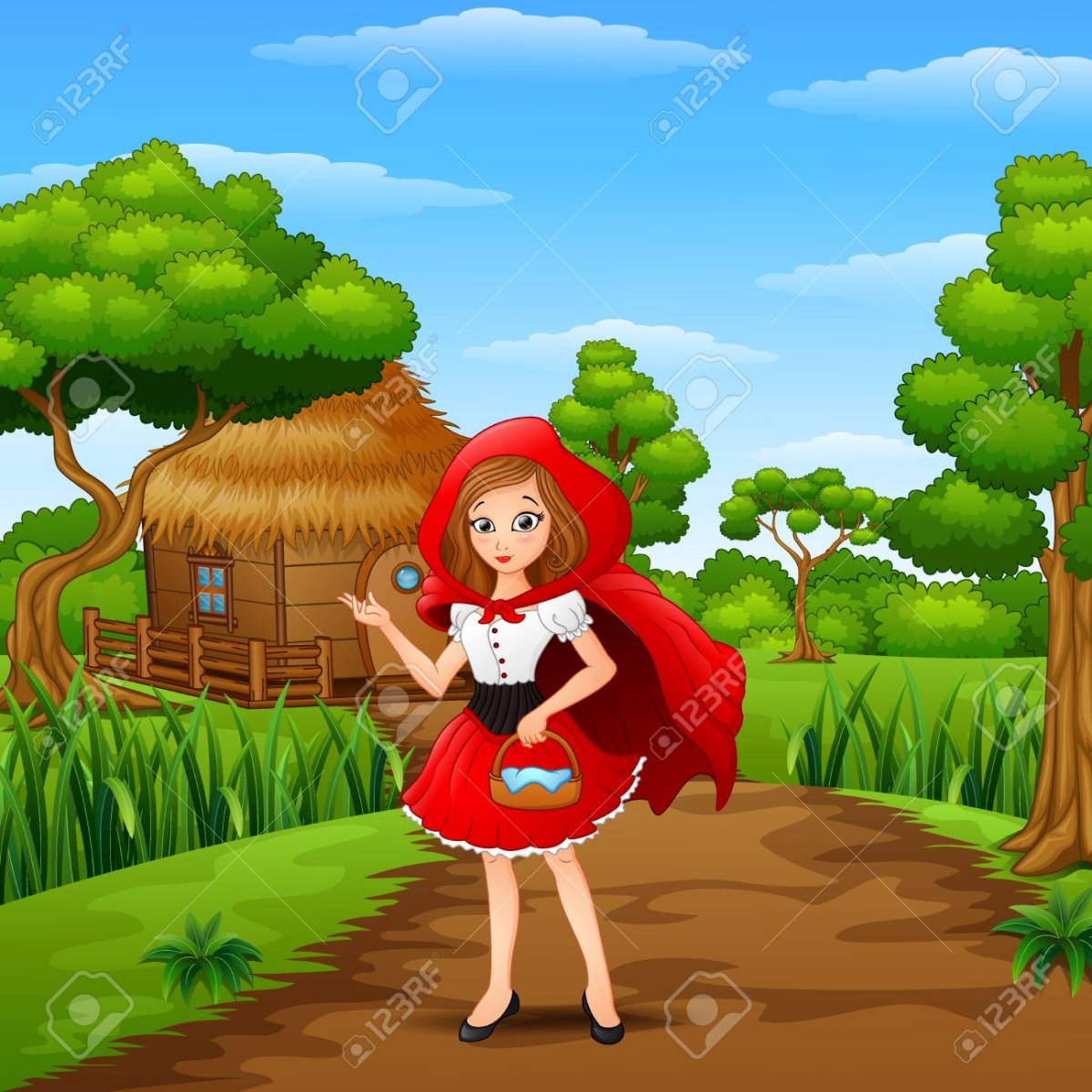 Корзинка красной шапочки рисунок