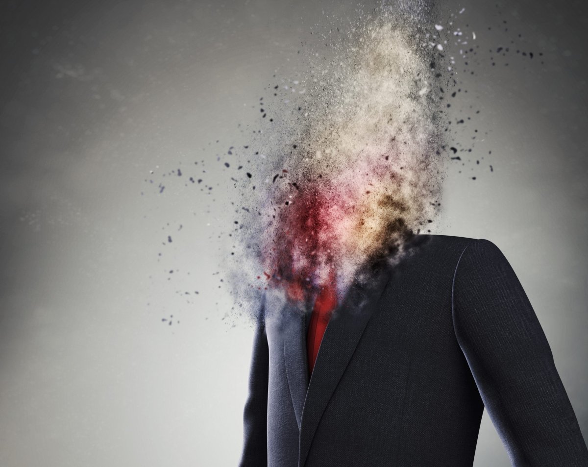 Человек со светящейся головой