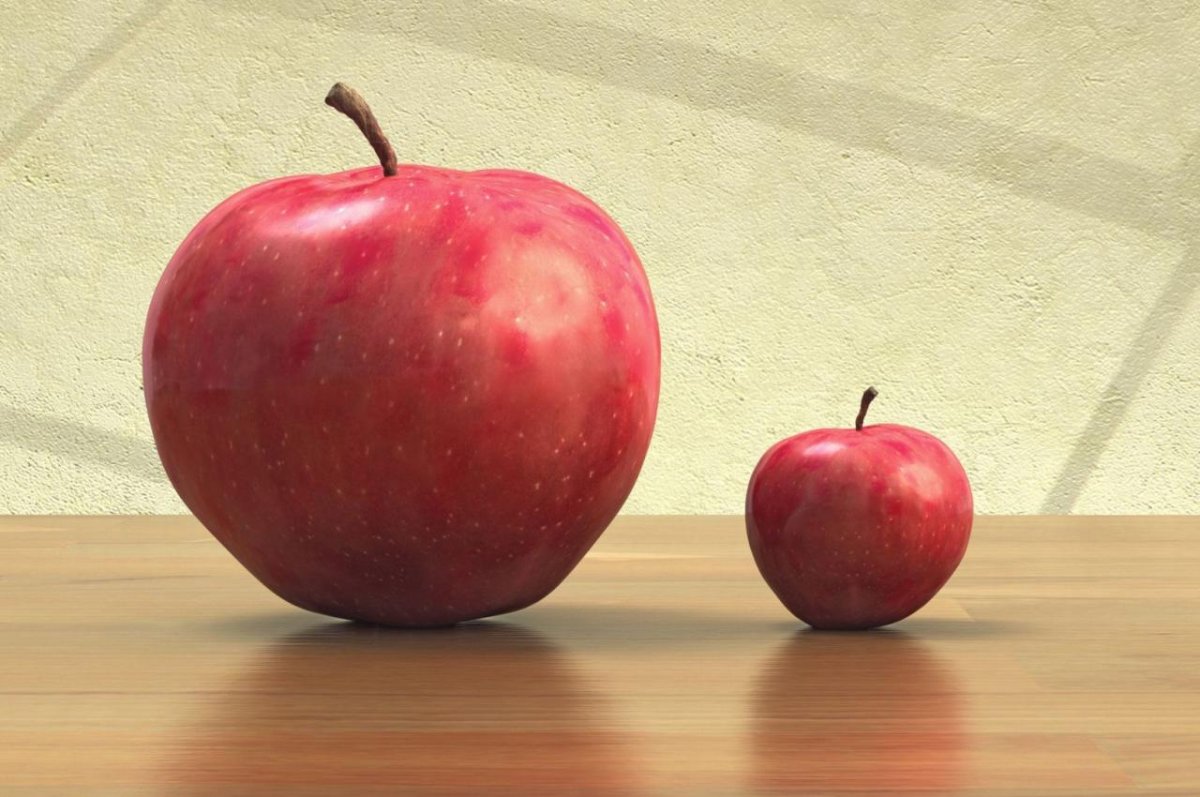 Большие и маленькие яблоки