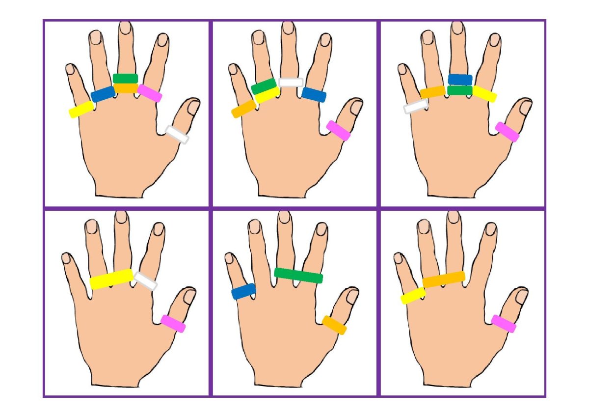 Игра резиночки на пальцах