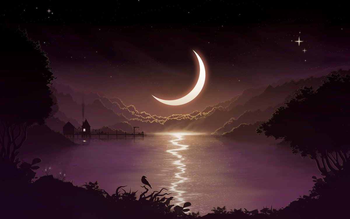 Месяц на небе