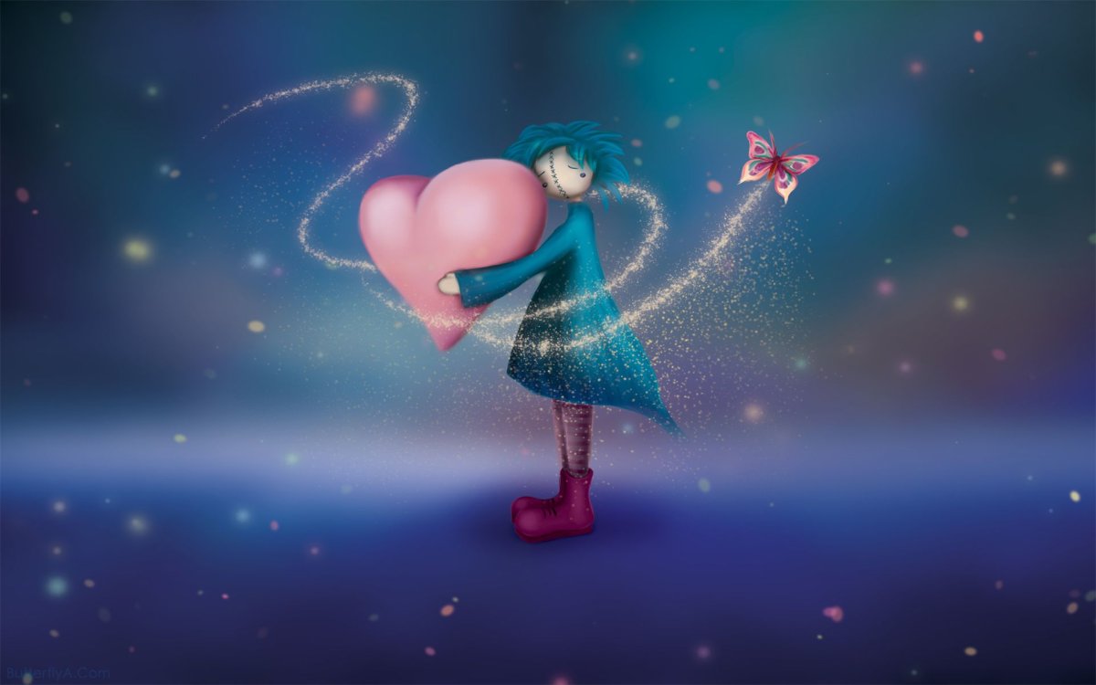 Девочка с сердечком