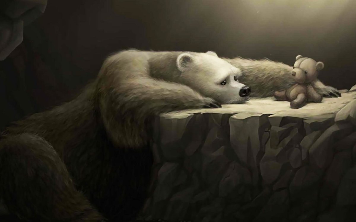 Грустный медведь