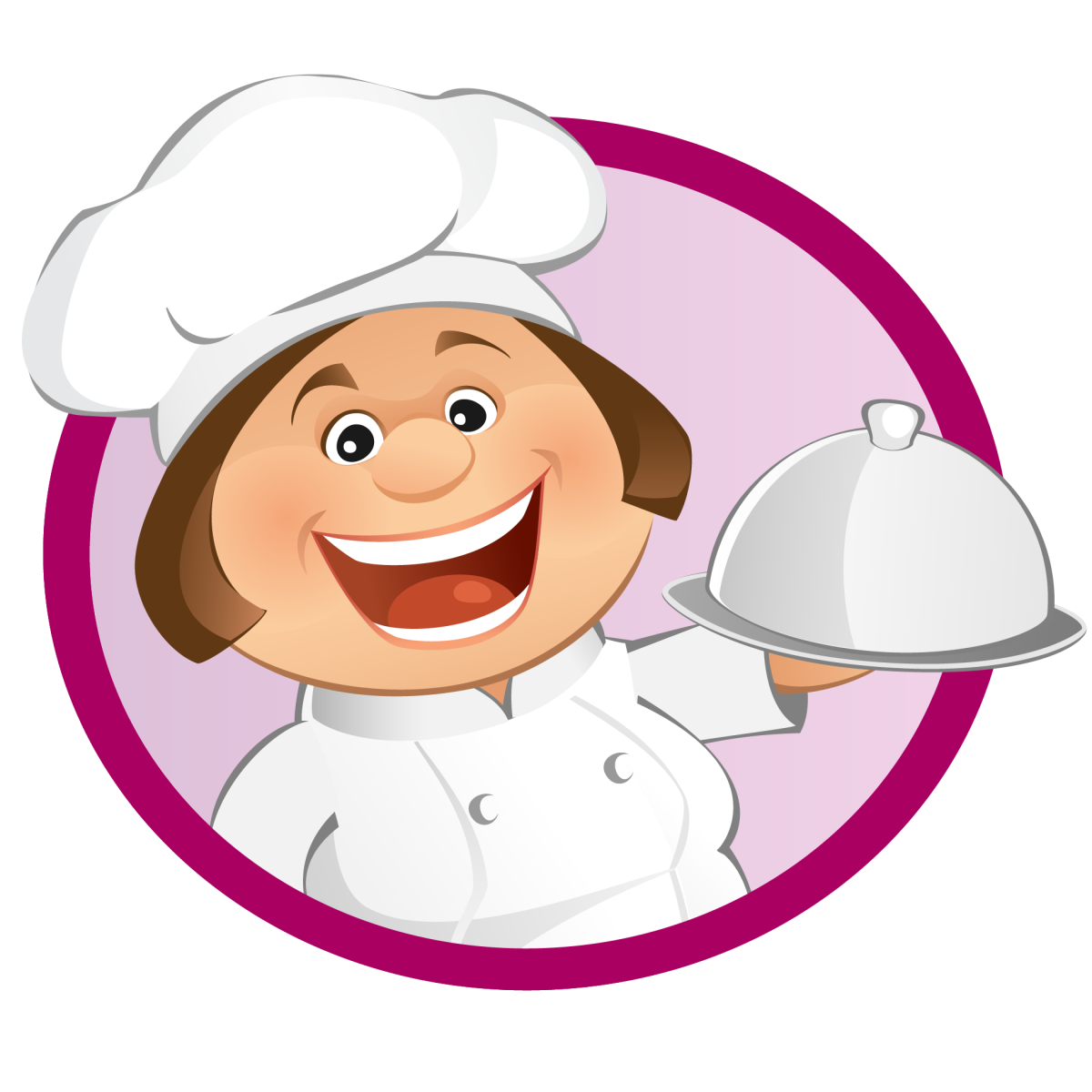 Повар женщина на прозрачном фоне