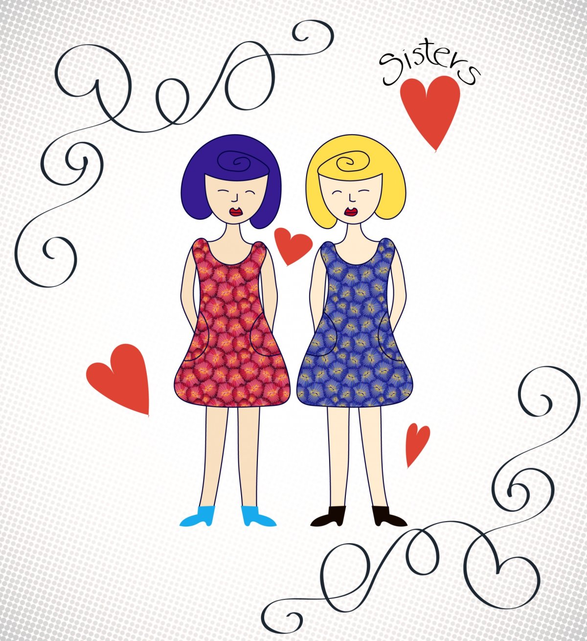 С днём рождения сёстрам двойняшкам