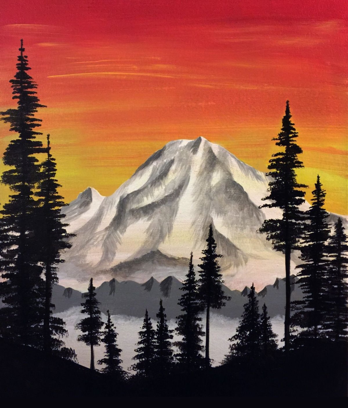 Бельчев картины горы акрилом