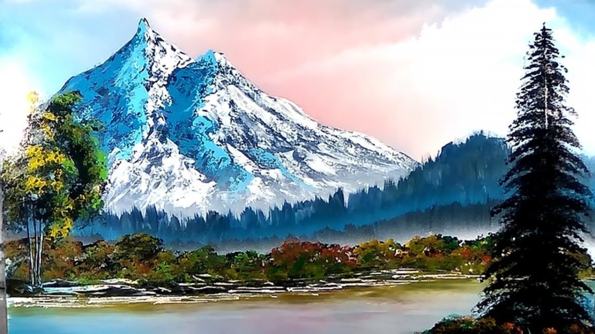 Горы гуашью