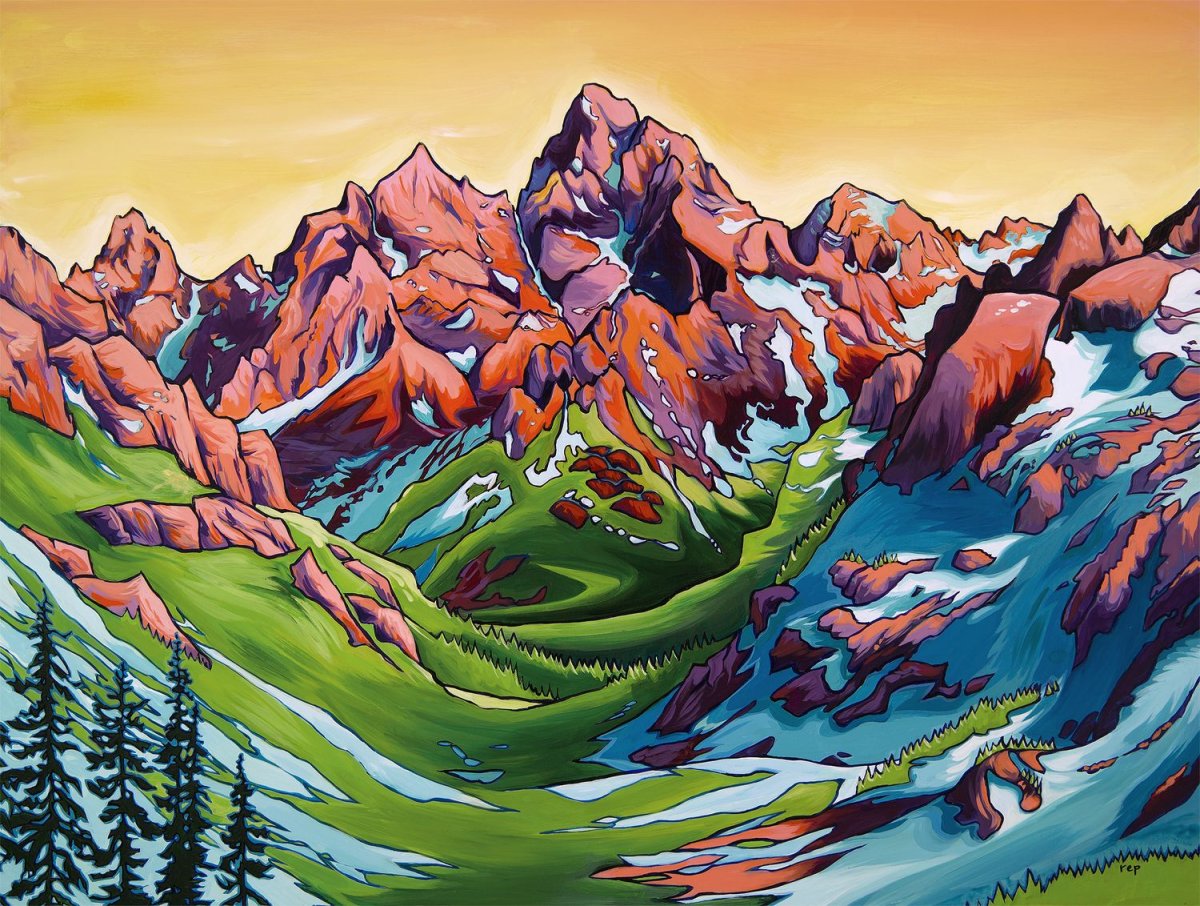 Наталья Ван дер Смиссен швейцарский горный пейзаж