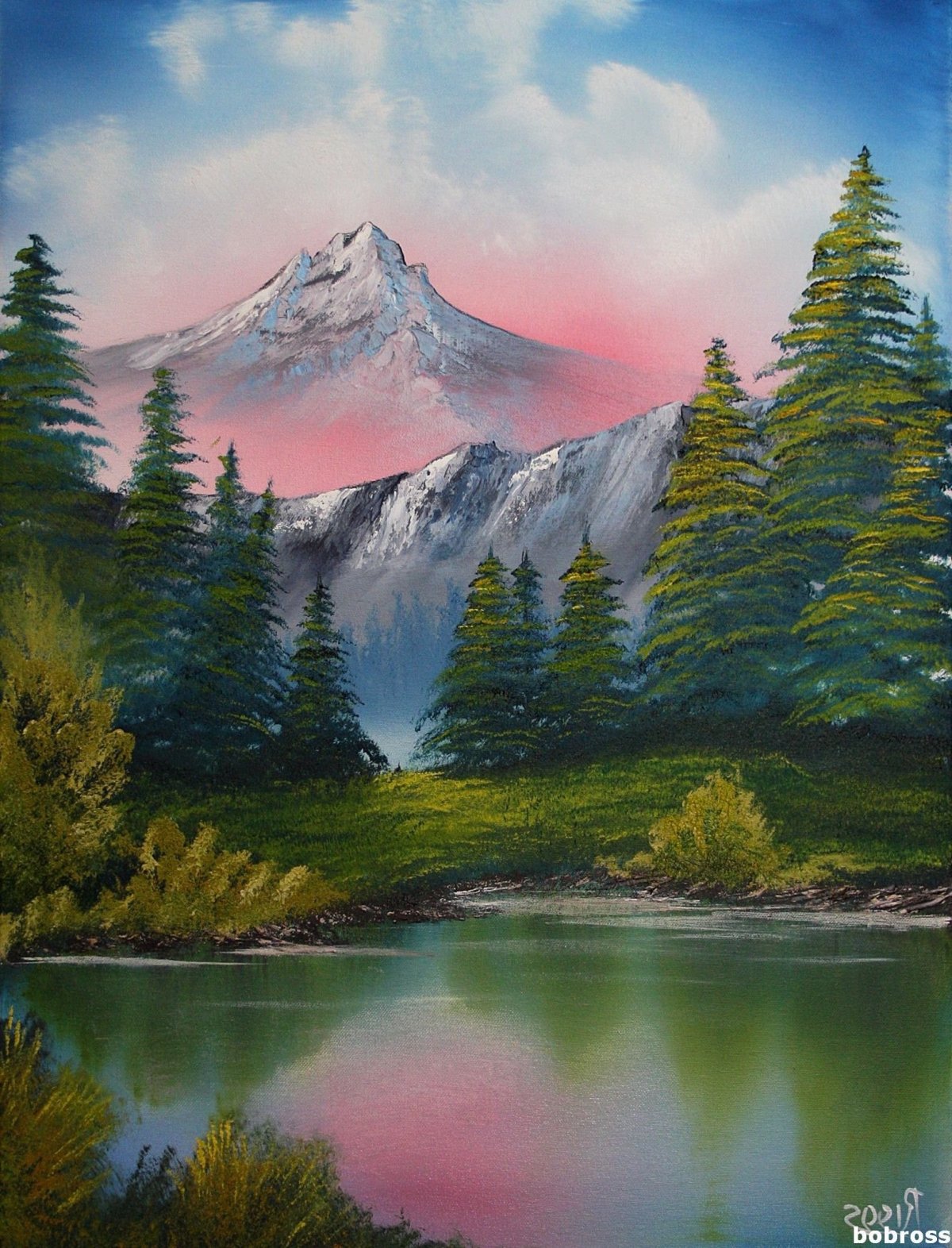 Стилизованный горный пейзаж