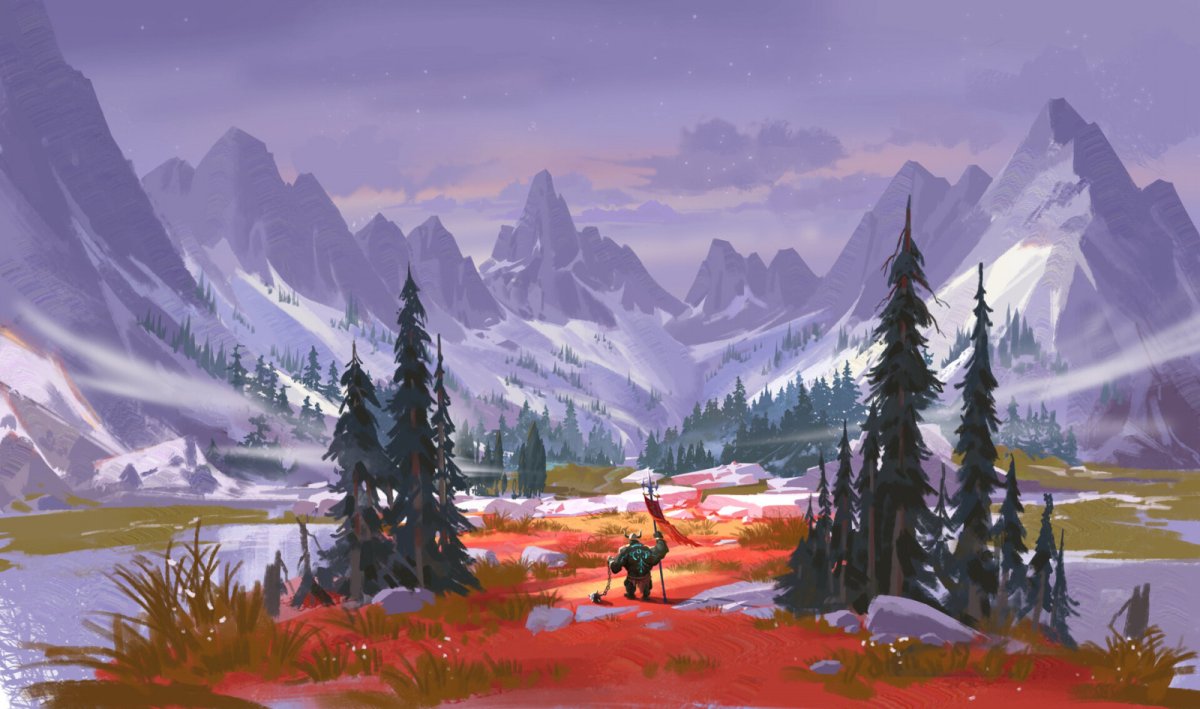 Горы карандашом