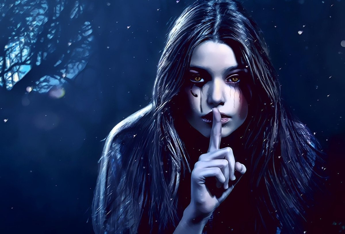 Девушка в темноте