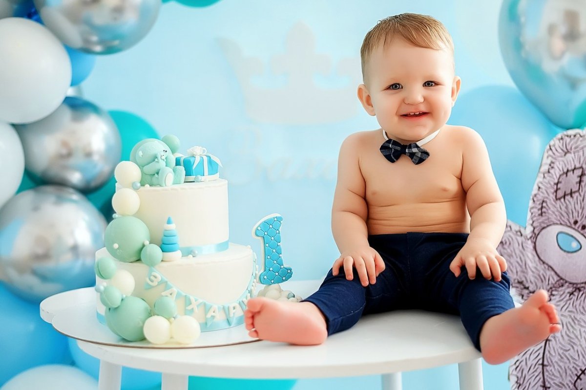Фотосессия годовасие мальчика