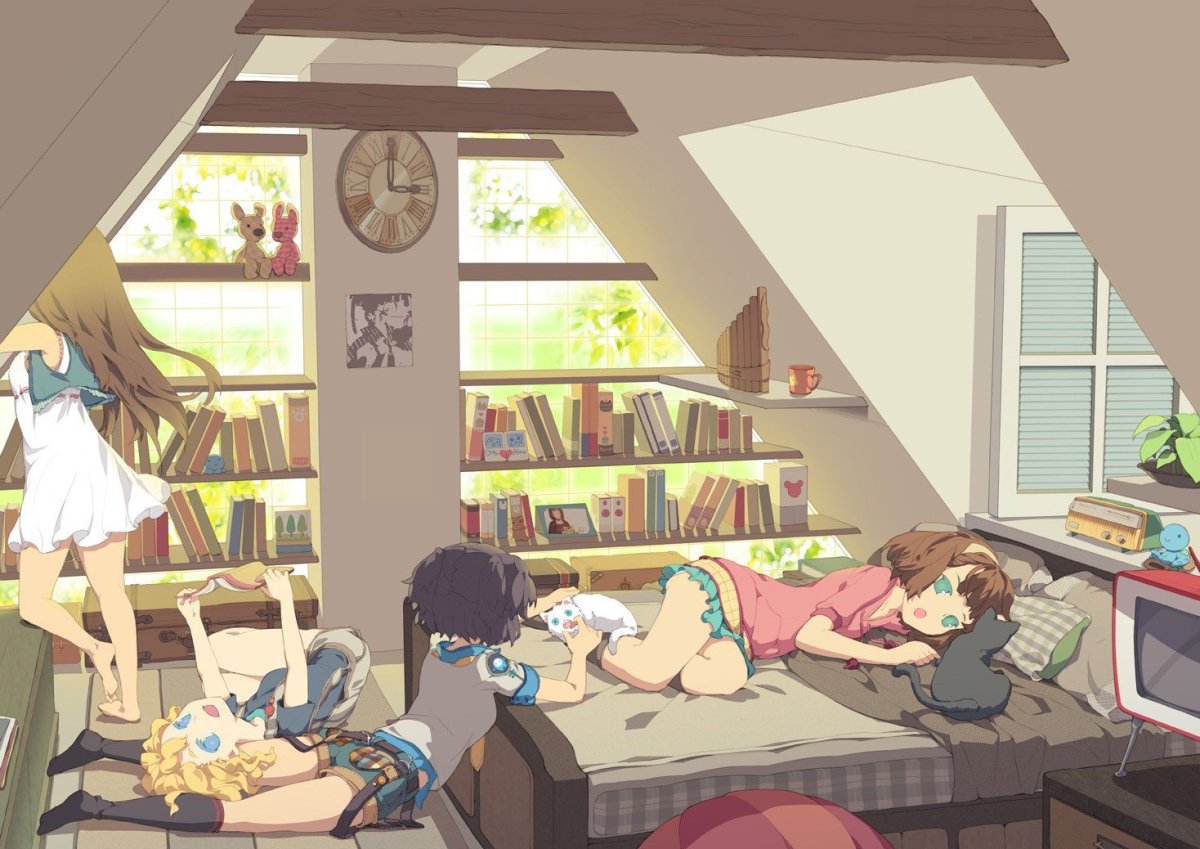 Аниме комната для девочки