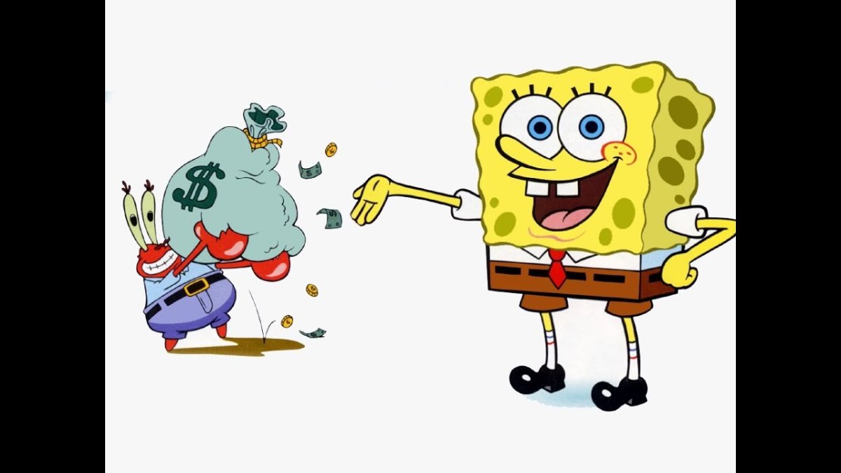 Герои мультфильма губка Боб квадратные штаны