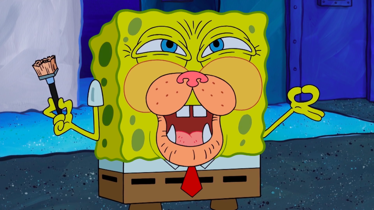 Губка Боб испугался