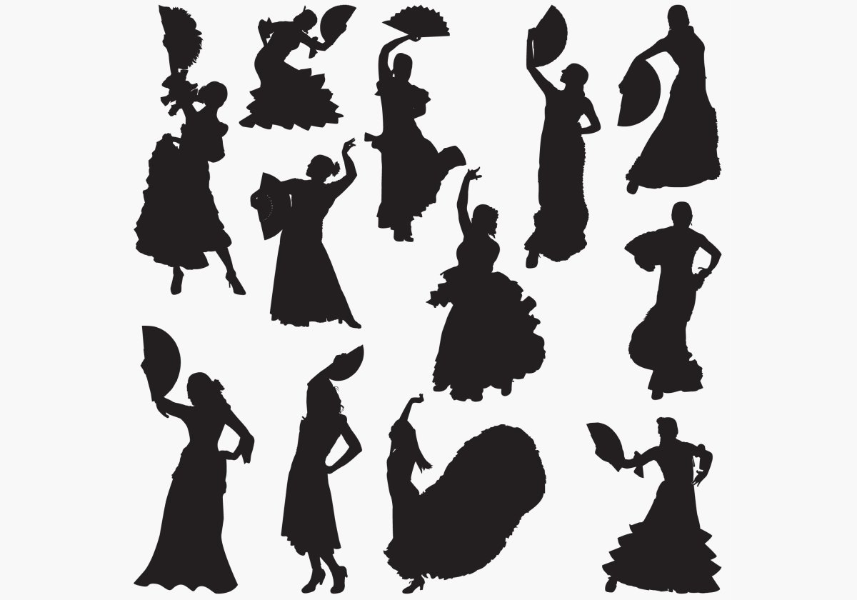 Танцовщица фламенко вектор