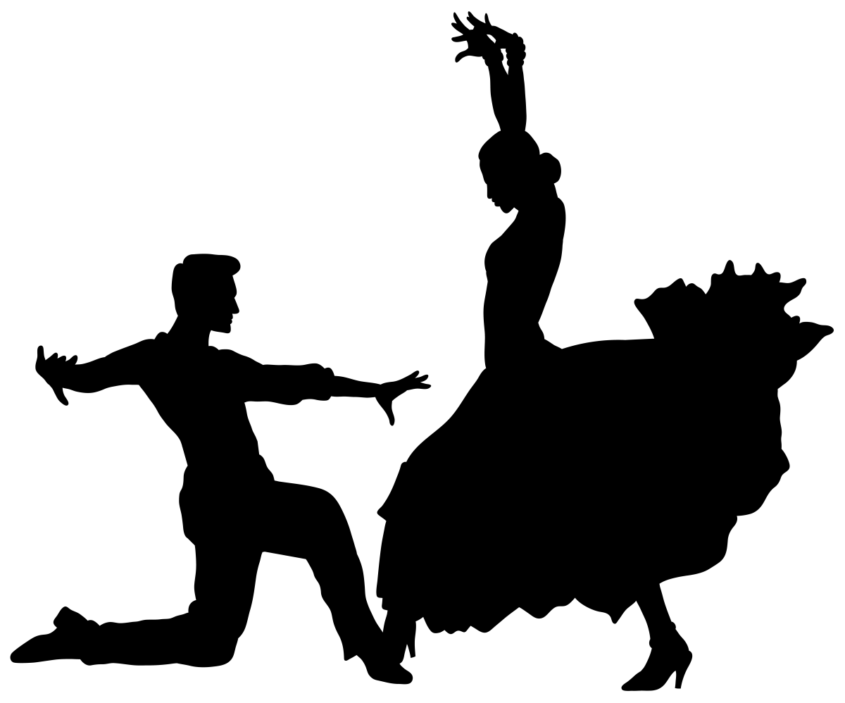 Танцор фламенко силуэт